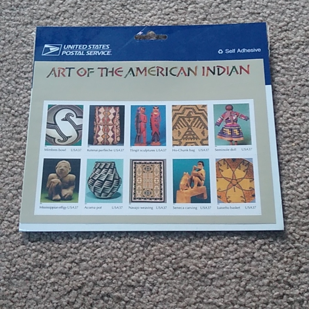 Stamps Art Of The American Indians 10X$0.37